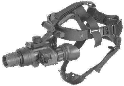 While pushing down on the button (B), insert the Nyx-7 PRO rail into the guide (C) of the goggle kit bracket. Tighten the screw (A). 3. Put on the goggle kit, now mounted with the Nyx-7 PRO. 4.