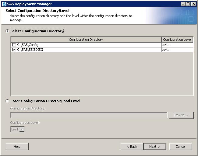 Configuring SAS Products 191 9. If you are running in a UNIX environment, restart the SAS Metadata Server: a. At a UNIX prompt, navigate to the directory where the SAS Metadata Server is configured.