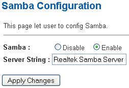 27 Samba This page let user to config Samba. Samba 430. From the left Services menu, click on Samba.