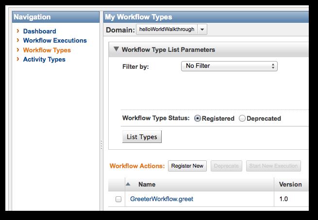 HelloWorldWorkflow Workflow and Activities Implementation GreeterWorker creates an ActivityWorker object and configures it to handle GreeterActivitiesImpl by adding a new class instance.