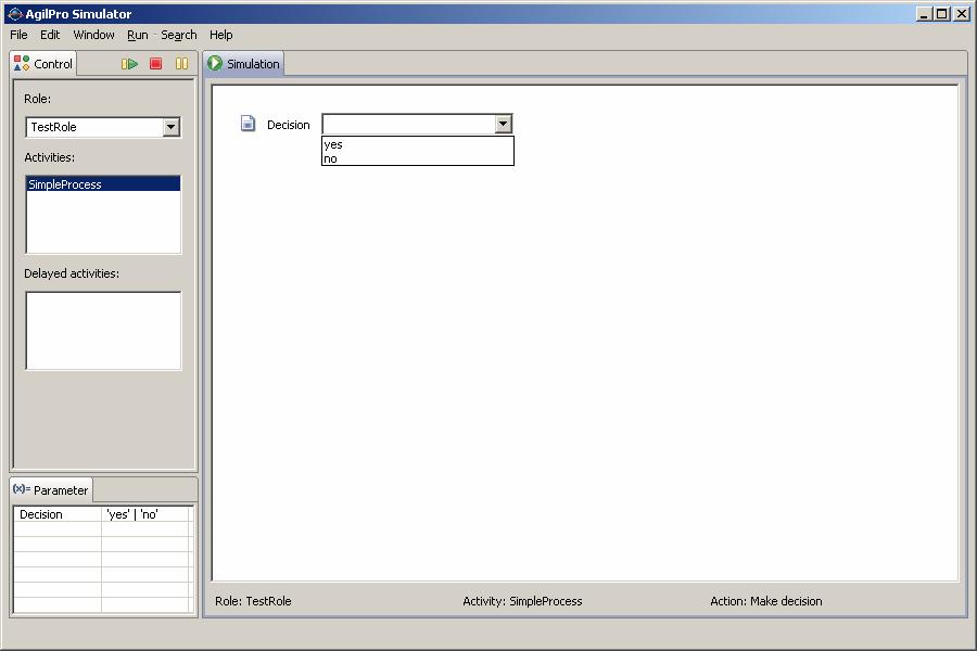 Figure 32: dioparameter in the Simulator If you select yes then you can see the browser, otherwise not.