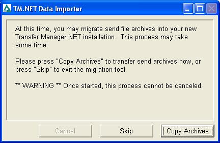 11. Click Migrate to begin the data transfer process. 12.