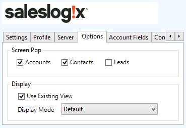 For example it can be configured so that only the Contact entities are searched. These options are set on the Options tab.