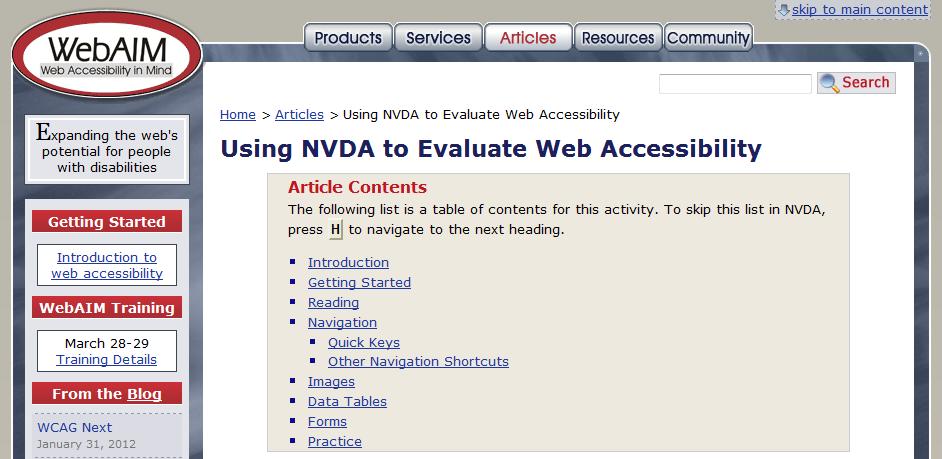 NVDA Screen Reader NVDA receives support from the programming community through regular upgrades.