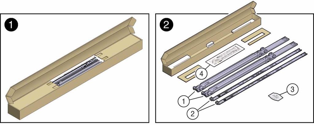 Note Refer to the rackmount kit installation card for instructions on how to install your server into a four-post rack, using the slide-rail and cable management arm options.