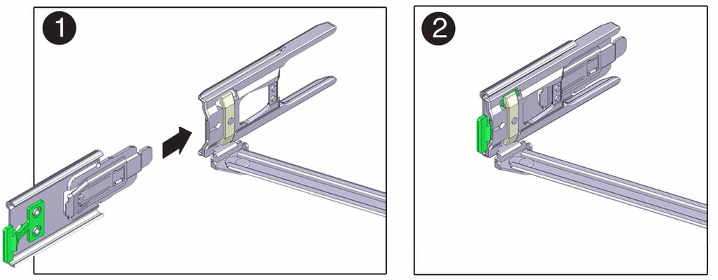 FIGURE: Aligning the CMA Slide-Rail Latching Bracket With Connector D 11.