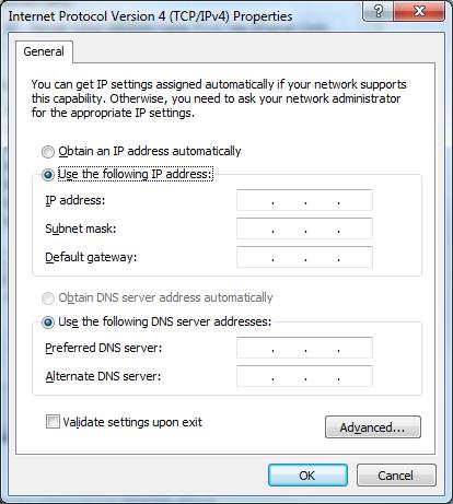 Make sure you select Use the following IP address option and enter 10.0.10.1 for the IP address. Enter 255.