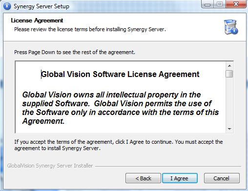 Click Next >. License Agreement screen appears. Review the license terms.