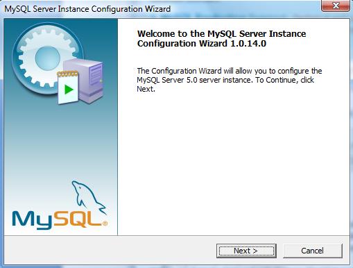 Welcome to the MySQL Server Instance Configuration