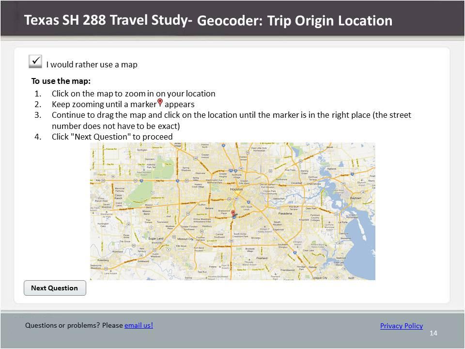 Trip Origin Location with Google Maps Interface