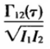 The correlation function, determines the irradiance at P.