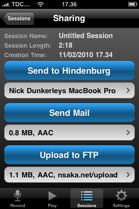 Send Session from Mobile Send a session from Hindenburg Mobile * Goto Sessions *