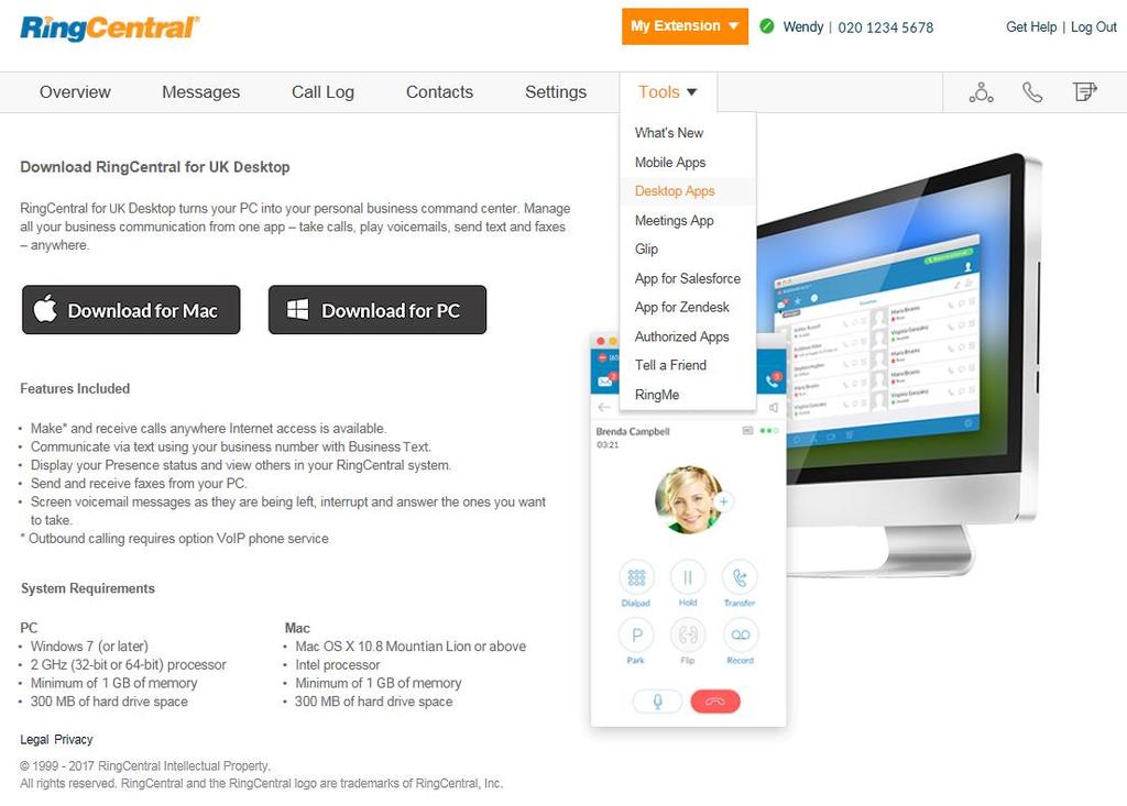 RingCentral for UK Desktop Download and Install the App Download and Install the App It s quick and easy to get RingCentral for Desktop installed on your computer.