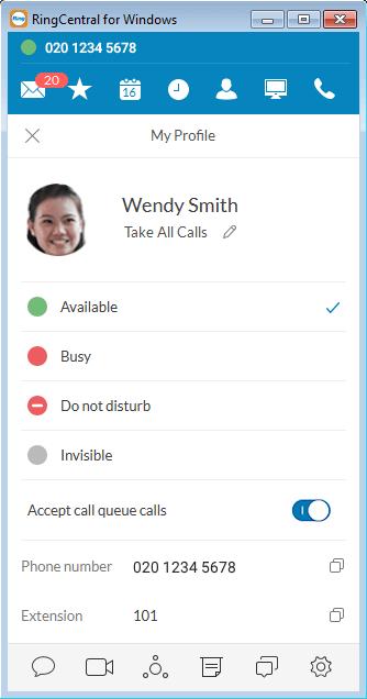 RingCentral for UK Desktop Set Your Own Presence Status Set Your Own Presence Status You can set your own Presence status so other people in your company can quickly tell if you re available or not