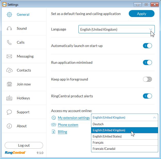RingCentral for UK Desktop Personalise RingCentral for UK Desktop Personalise RingCentral for UK Desktop RingCentral for UK Desktop is ready to use as soon as you install it on your computer and log