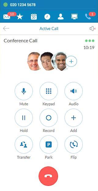 RingCentral for UK Desktop Active Call Layout Active Call Layout This screen for conference calls provides: Improved layout for