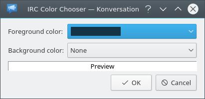 Choose a color and click OK. Continue typing your message in the Input Line. To change the color again, click the IRC Color button. Choose a different color and click OK. 2.