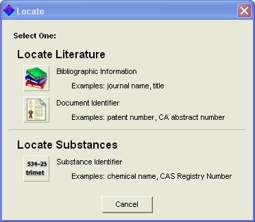 Locate 13 Locate Locate allows you to quickly find a specific reference based on one or more pieces of bibliographic information or a document identifier.