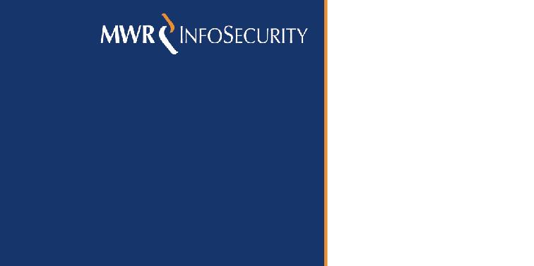 Contents MWR InfoSecurity Security Advisory Sophos RMS / TAO