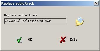After selected new audio file, there will display the path of the file in the interface of the