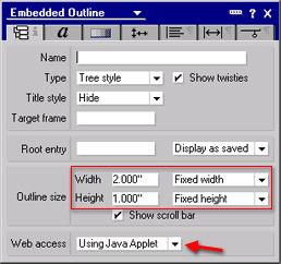 Select the Fixed Width option for Height. Set the height to 1.0.