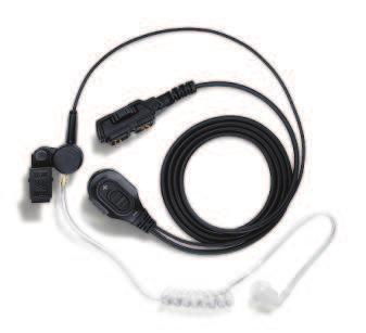 AUDIO HDS-2 2 Wires Acoustic Sound Tube Earpiece with on-mic PTT & transparent acoustic sound tube Volume control on PTT Discreet and comfortable to wear Acoustic