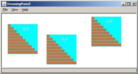 Multiple Java books Modify the Java book program so that it can draw books at different positions as