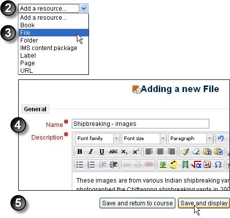 UNSW Mdle 2 staff step by step instructins 21 Create a resurce A resurce is any type f external web cntent that yu add t yur Mdle curse fr example, a web page r a text r image file.