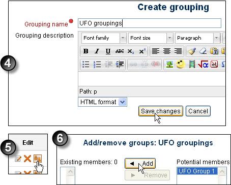 UNSW Mdle 2 staff step by step instructins 78 T create a gruping: 1. In the Settings blck, select Curse administratin > Users > Grups. 2. On the Grups page, click the Grupings tab. 3.