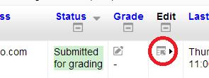 You can also use this if you want to overwrite a previous grade you gave the student (which will be displayed below the box). Thirdly.
