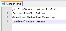 First, generate a testing report in MetaTrader's Strategy Tester (not an optimization report!) Next, locate the Total Net Profit, Profit Factor, Relative Drawdown and Total Trades results.