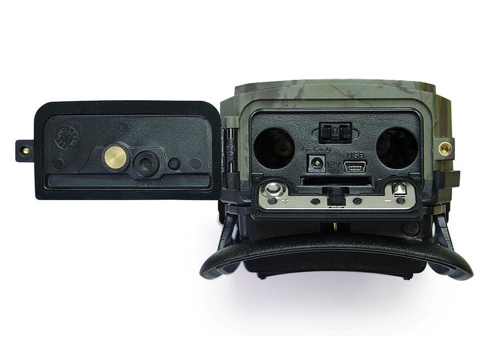 2.2 Figure 2: Bottom View of Camera; Push slightly to open