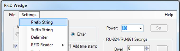 If time/date stamps are required for an application the Add time stamp check box can be checked.