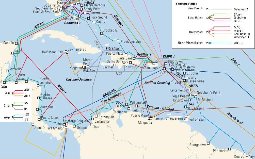 Caribbean Regional Communications Infrastructure Program (CARCIP) Significant improvement in ICT infrastructure in the region, but gaps remain: National level: little investment in broadband networks