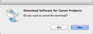 Installing the Drivers If you click Cancel while downloading, you will see the following screen.