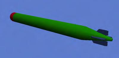 We reate D model of torpedo following these steps: (1) Geometri size of the torpedo was olleted. () OpenFlight database file is reated. hen unit and root node of the database is set.