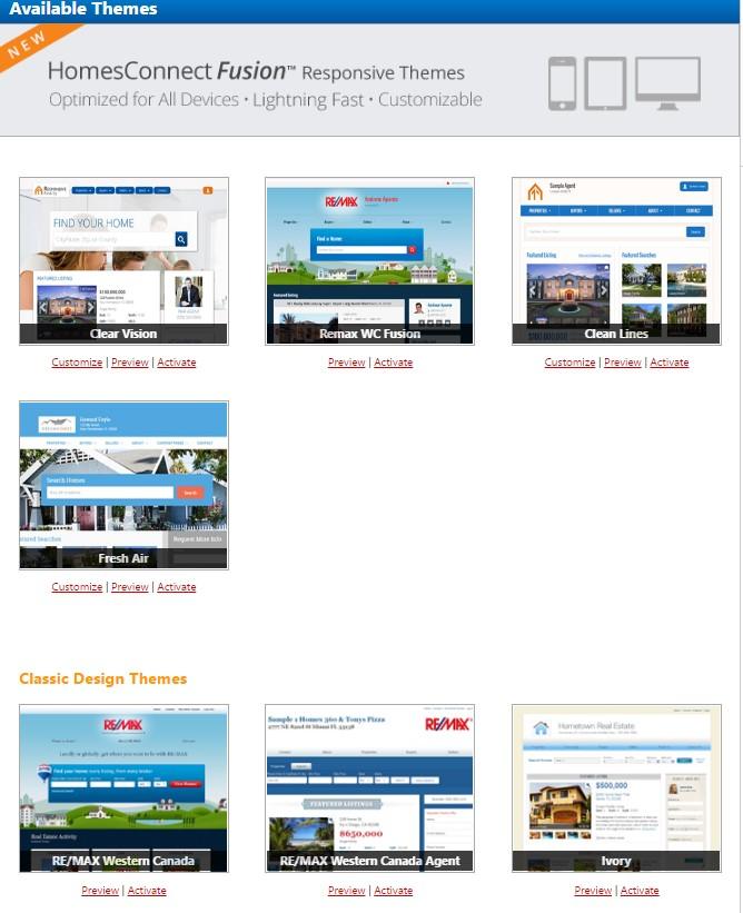 Customize my website: Change Design Theme Apps -> Website -> Design