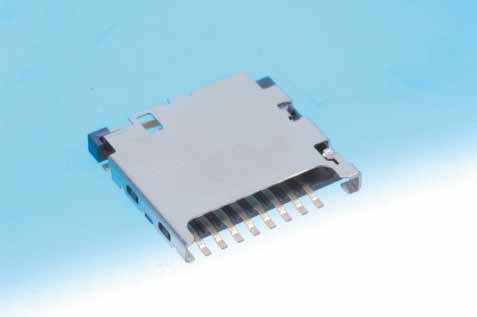 DM Series microsd Card Connectors DMD, Push-Pull (no ejection mechanism), Top board mounting (Standard) Card Detection Switch (B).55.95 (6) Card Detection Switch (A) Jan.