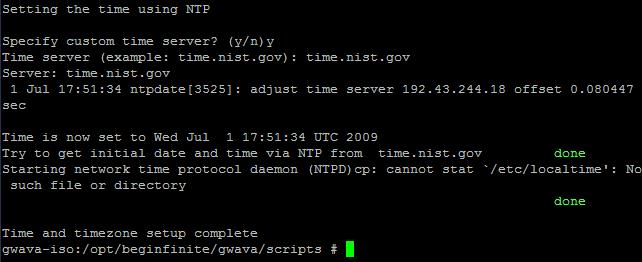 If a custom time server is used, provide the DNS name or IP address of the NTP server.