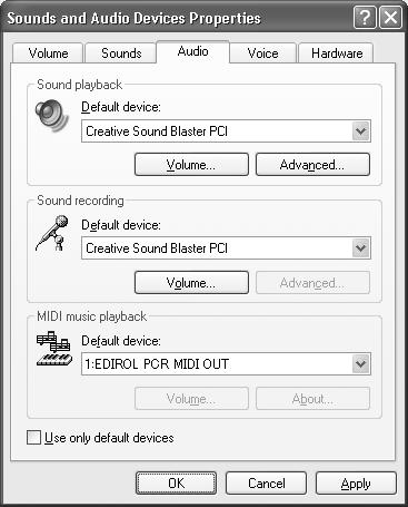 Getting Connected and Installing Drivers (Windows) Setting the driver Specifying the MIDI output destination Windows XP users Make the following settings so that you can use the MIDI functionality of