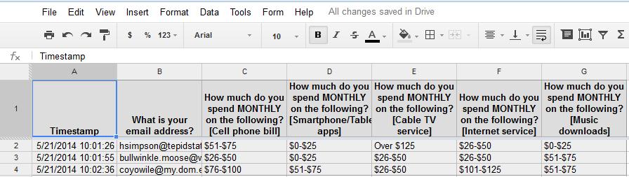 Creating a Survey on Google Drive 7 When you are finished collecting you data, don't forget to STOP accepting responses, as covered previously.