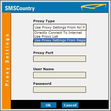 PROXY SETUP 8 In order to let the SMS Desktop software connect to the internet for accessing its server, one needs to setup the internet connection.