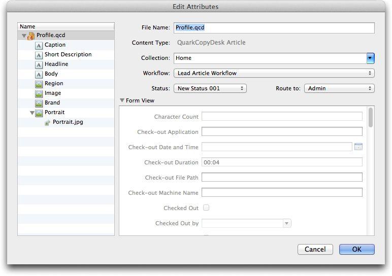 CLIENT TASKS Use the Edit Attributes dialog box to view and edit an asset's attributes without checking out the asset.