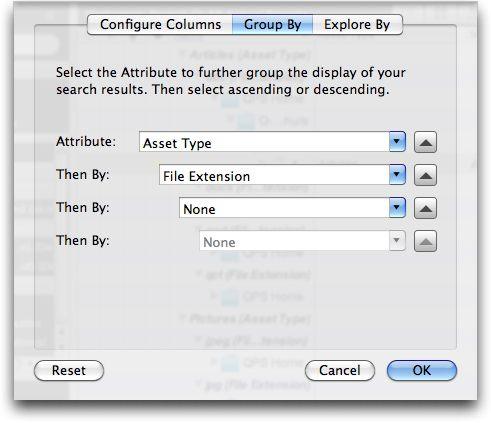 USER INTERFACE Use the Configure Columns tab to specify the attributes you want to display as columns in the search result.