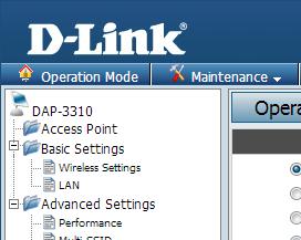Operating Modes The DAP-3310 features seven different operating modes, allowing it to adapt to any situation.