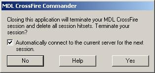 When Commander is closed it will offer to save the parameters of your current session for automatic setting :