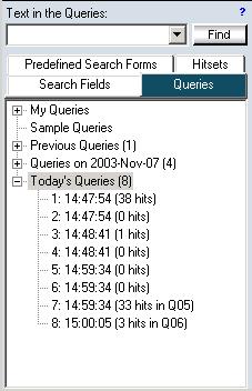 2.2.4.3 Query History Find -Feature: Find Query by name, date etc.