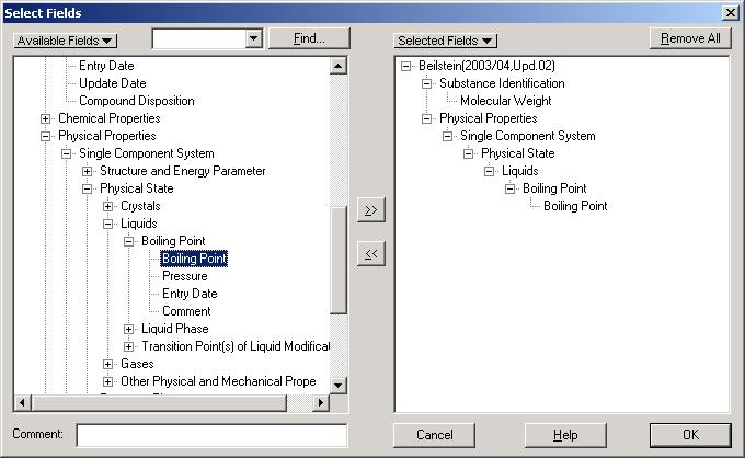 5.2.3 Selecting a View It is important to define which data fields shall appear in an export.