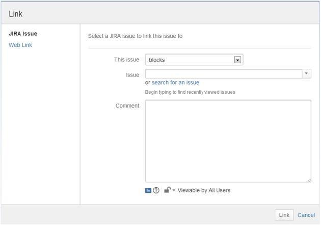 7) Link: This is a very versatile feature of JIRA that allows you can logically link issues with one another and establish relationships/dependencies.