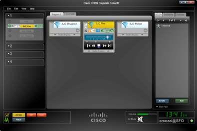 Figure 1. Cisco IPICS Dispatch Console The Cisco IPICS Dispatch Console integrates with virtually any analog or digital radio system, enabling dynamic anyto-any PTT communications.